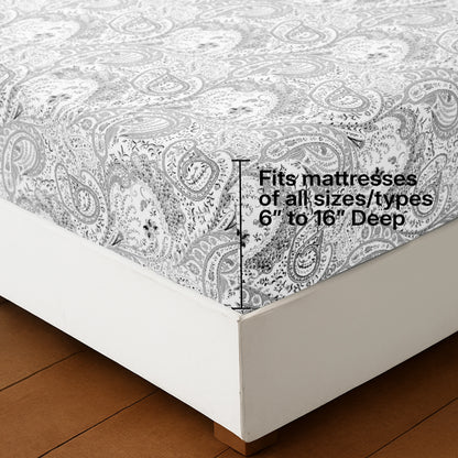 Lux Decor 4-Piece Paisley Bed Sheet Set