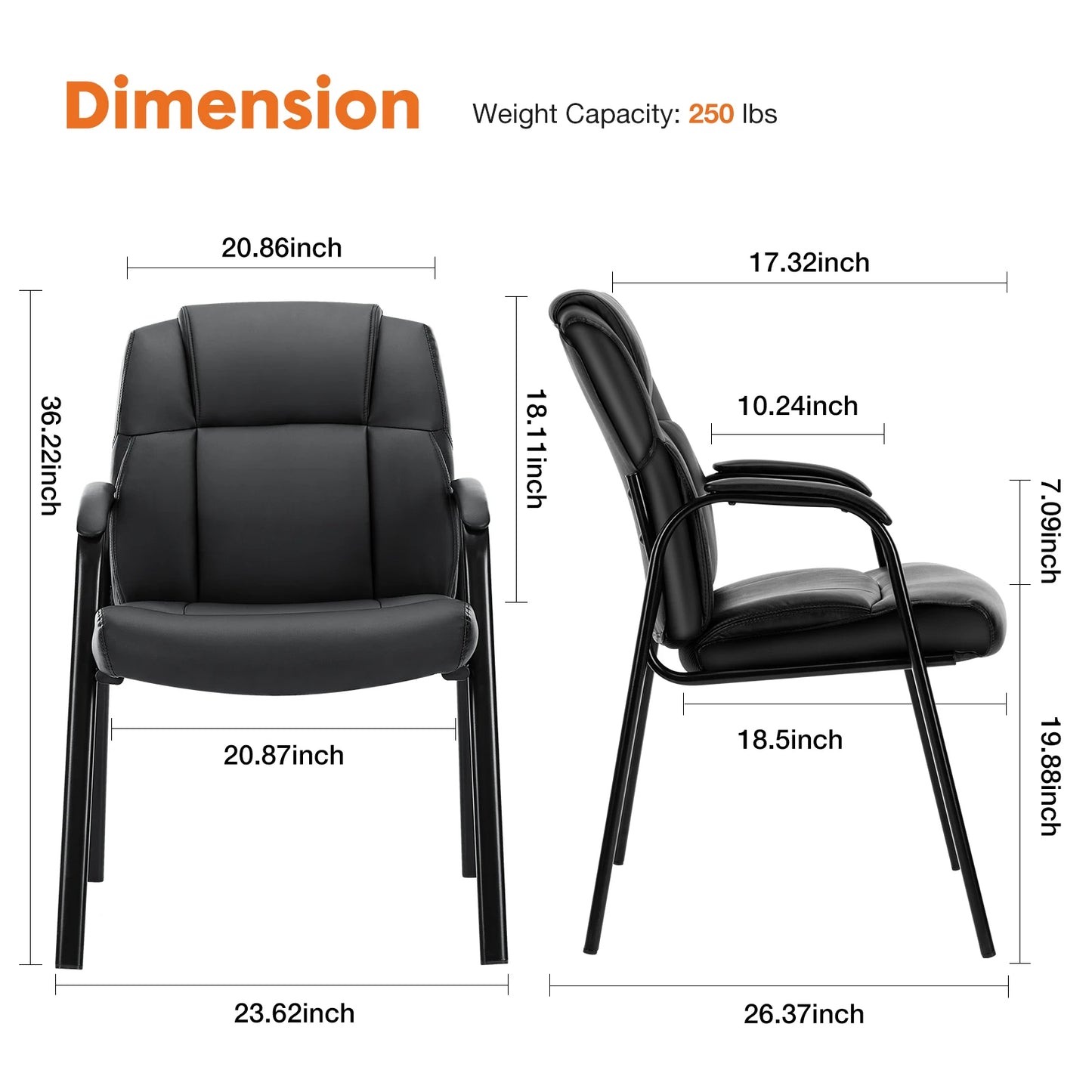 JHK Leather Waiting Room Chairs