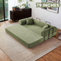 79'' Boneless Couch Foldable Convertible Futon