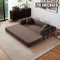 79'' Boneless Couch Foldable Convertible Futon