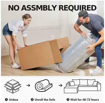 109" Modern Cloud L-Shaped 3-Seater