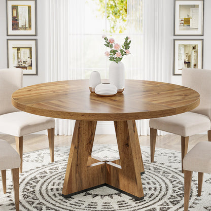 Tribesigns Round Dining Table for 4, 47 Inch
