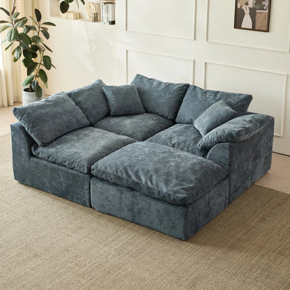 109" Modern Cloud L-Shaped 3-Seater
