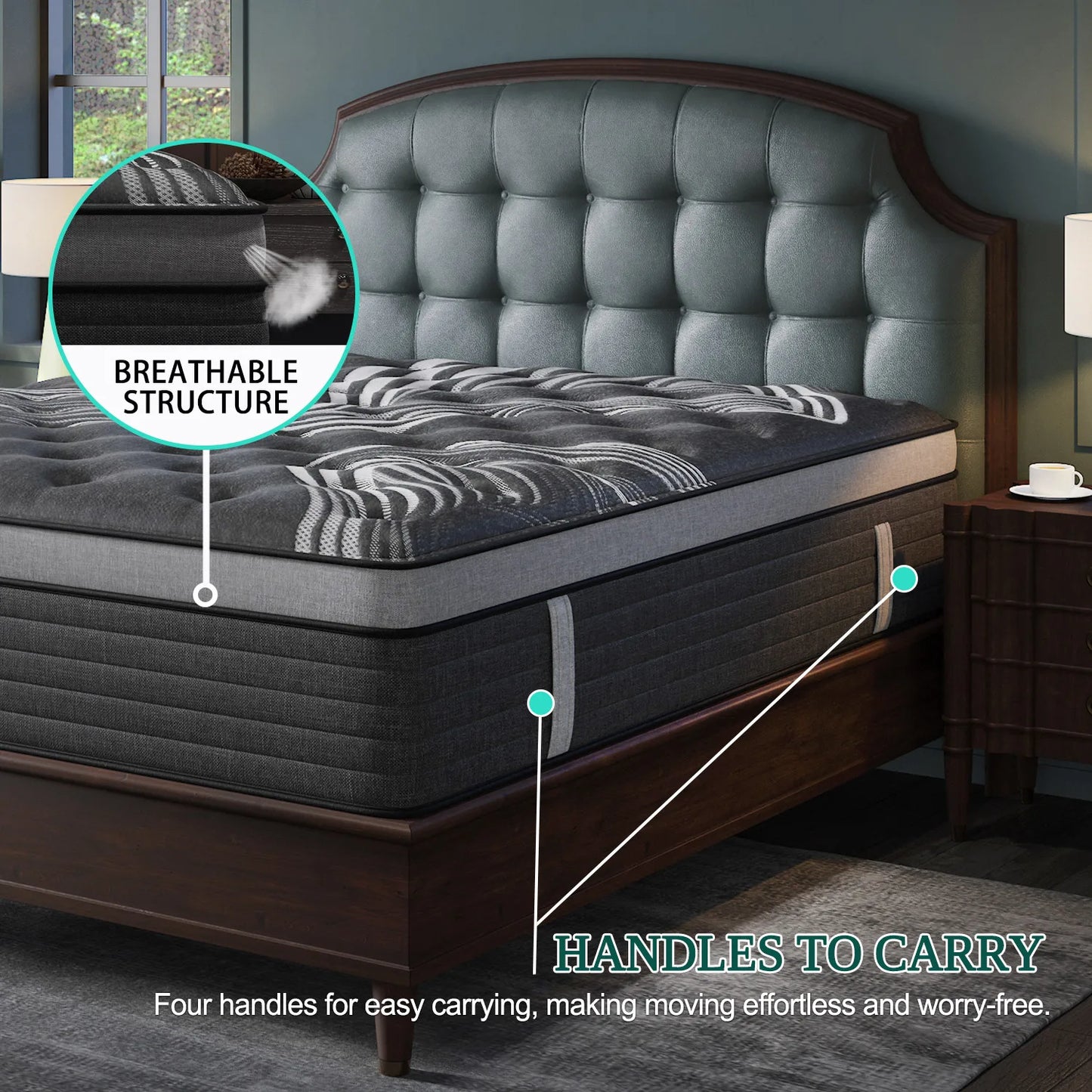 12"14" Gel Memory Foam Hybrid Pocket Spring Mattress