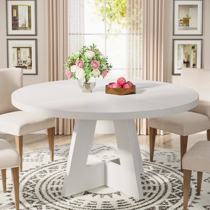 Tribesigns Round Dining Table for 4, 47 Inch