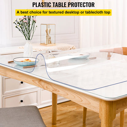 SucceBuy 1.5mm2mm PVC Table Cloth Transparent