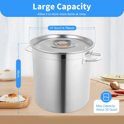 35/50/70L Soup Pot with Cover&Handles