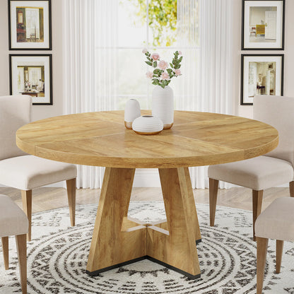 Tribesigns Round Dining Table for 4, 47 Inch
