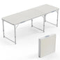 VINGLI 4FT White Folding Table Adjustable Height