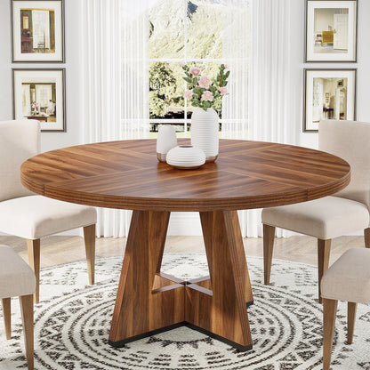 Tribesigns Round Dining Table for 4, 47 Inch