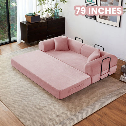 79'' Boneless Couch Foldable Convertible Futon