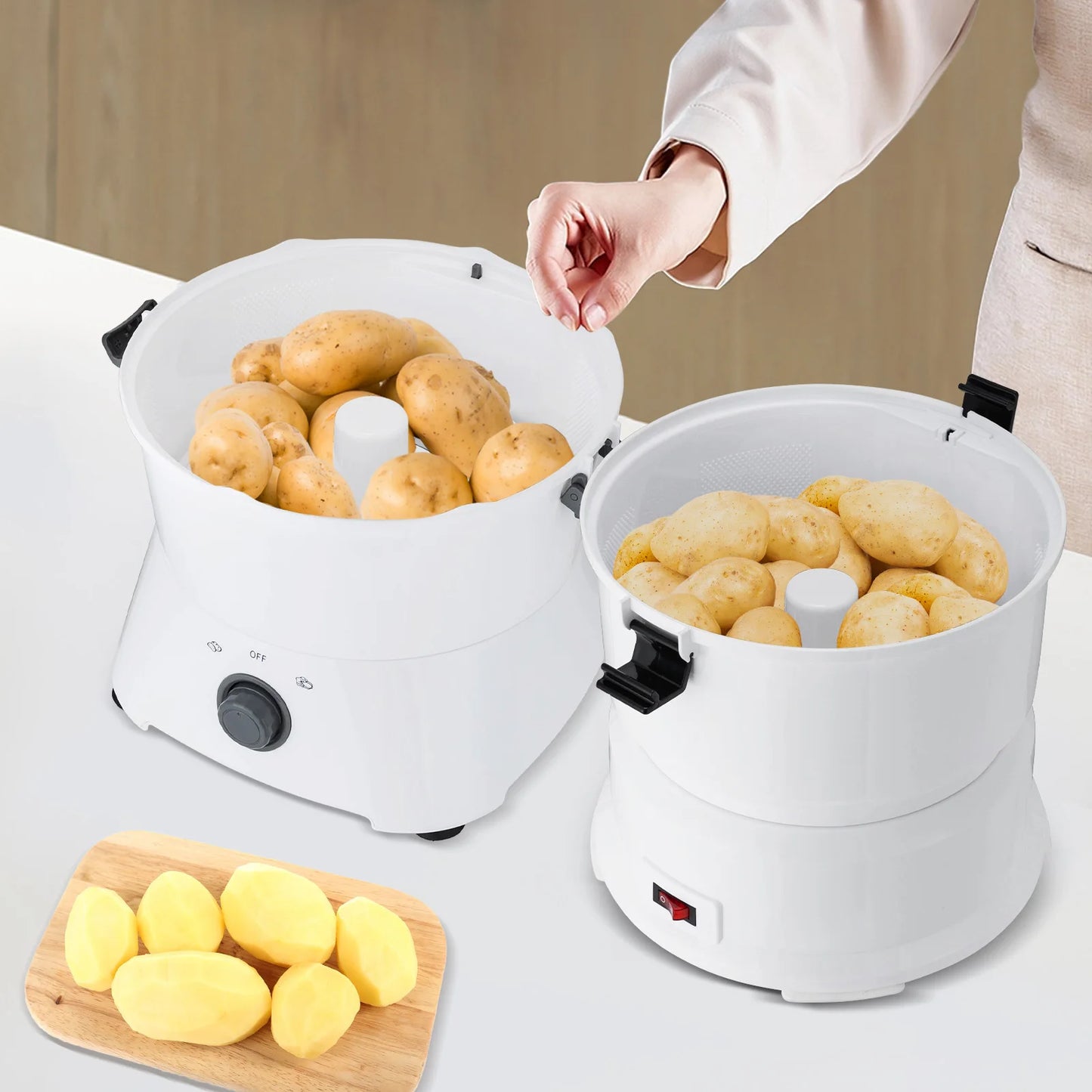 85W Electric Potato Peeler One-button Drive