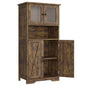 Free Standing Kitchen Pantry Cupboard with 4 Doors