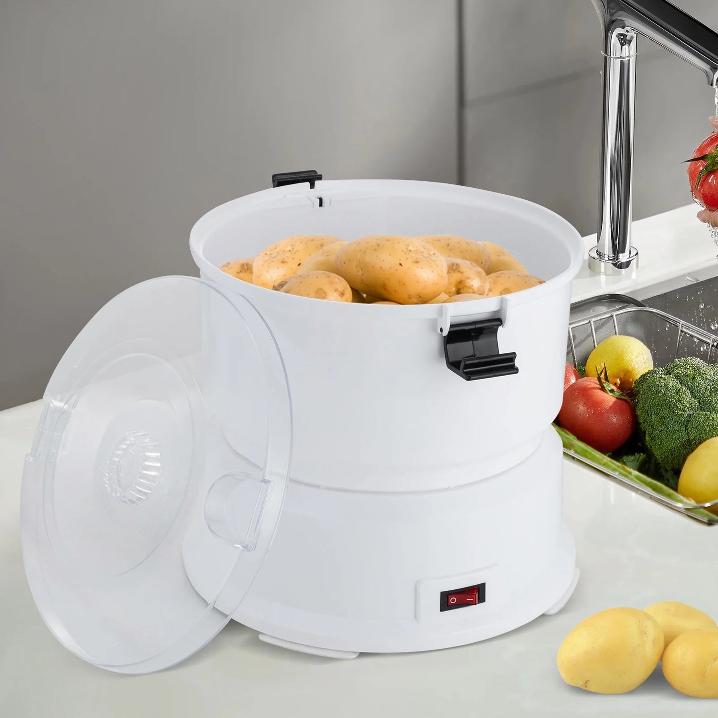 85W Electric Potato Peeler One-button Drive