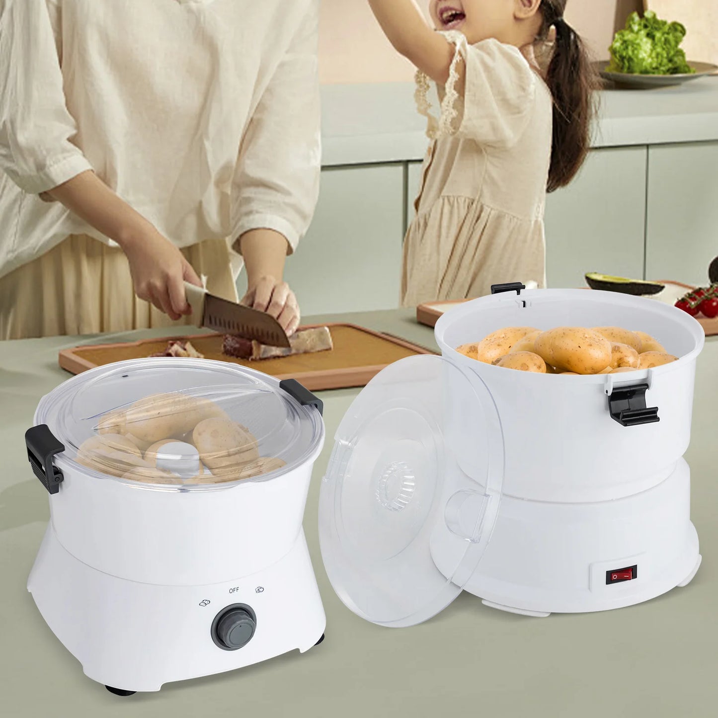 85W Electric Potato Peeler One-button Drive