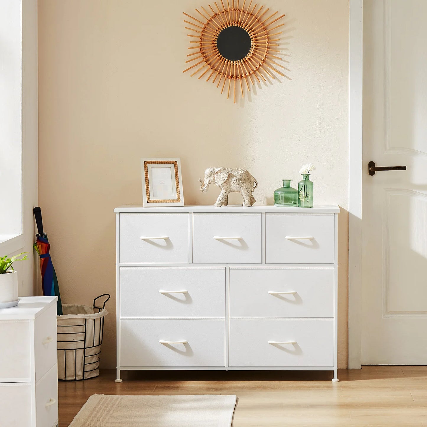 JHK Desser For Bedroom With 7 Fabric Drawers