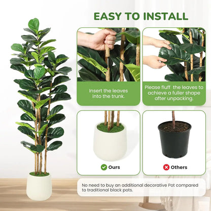 5/6/7 FT Artificial Fiddle Leaf Fig Tree
