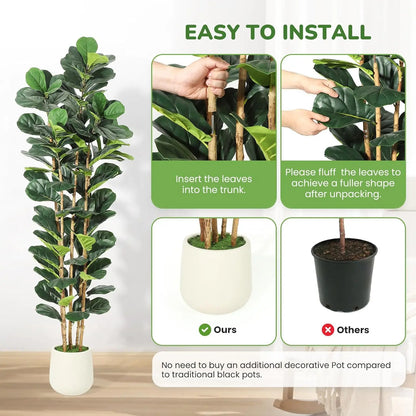 5/6/7 FT Artificial Fiddle Leaf Fig Tree