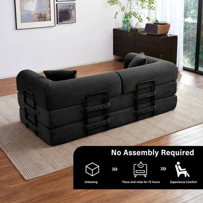 79'' Boneless Couch Foldable Convertible Futon