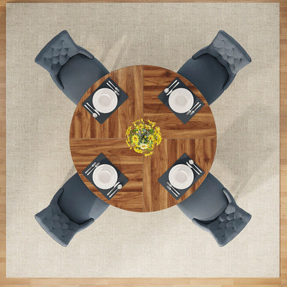 Tribesigns Round Dining Table for 4, 47 Inch
