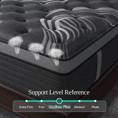 12"14" Gel Memory Foam Hybrid Pocket Spring Mattress