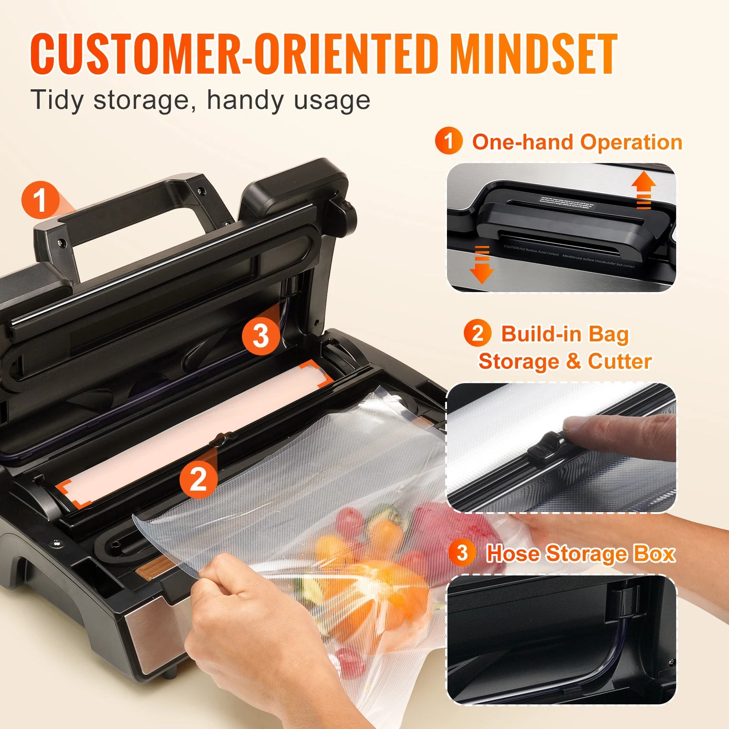 SucceBuy 90Kpa 130W Vacuum Sealer Food Packaging Machine
