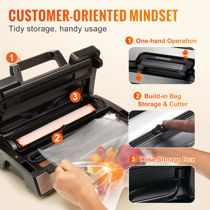 SucceBuy 90Kpa 130W Vacuum Sealer Food Packaging Machine