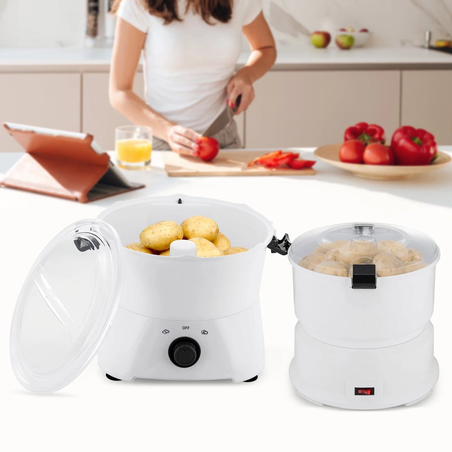 85W Electric Potato Peeler One-button Drive