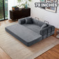 79'' Boneless Couch Foldable Convertible Futon